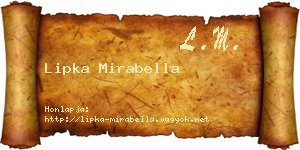 Lipka Mirabella névjegykártya